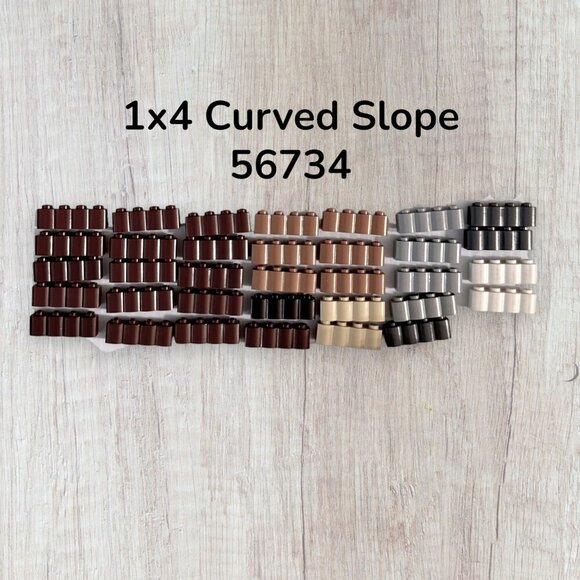 Buy LEGO® Part 79756: Curved 1x4 Slope | Double Curve Piece   Grooves Masonry 1x2 1x4 Curved Slopes 15068 2877 98283 56734 Bulk Lot